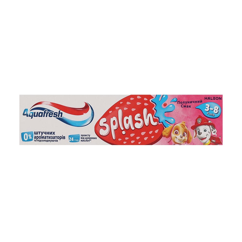 Зубна паста для дітей Aquafresh Splash зі смаком полуниці та м'яти, 50 мл
